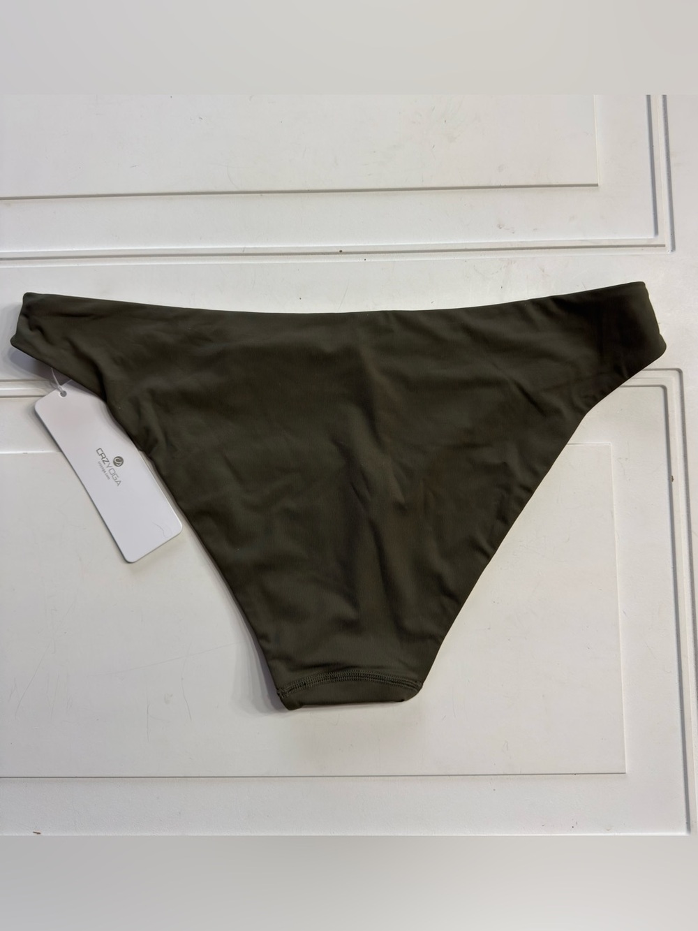 CRZ Yoga NWT Women’s Sz XL Army Green Bikini Swim Bottoms Summer - Picture 5 of 5